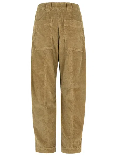 Closed Rhannon Argila Beige Cotton Pants In Green
