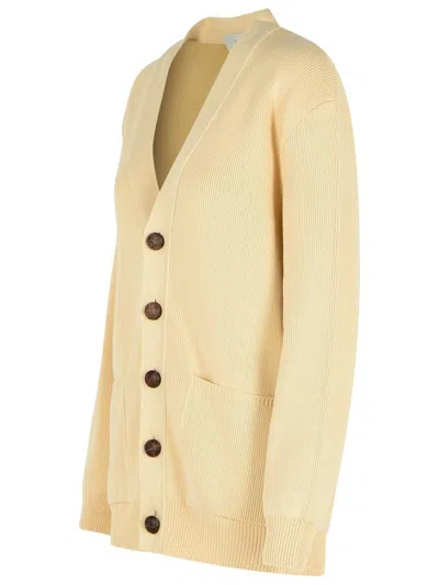 Golden Goose Beige Cotton Cardigan Women In Yellow
