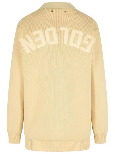 Golden Goose Beige Cotton Cardigan Women In Yellow