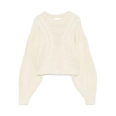 Iro Wool Cable-knit Sweater In Nude