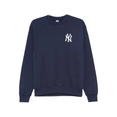 Sporty And Rich Yankees Crew Neck Sweatshirt In Blue