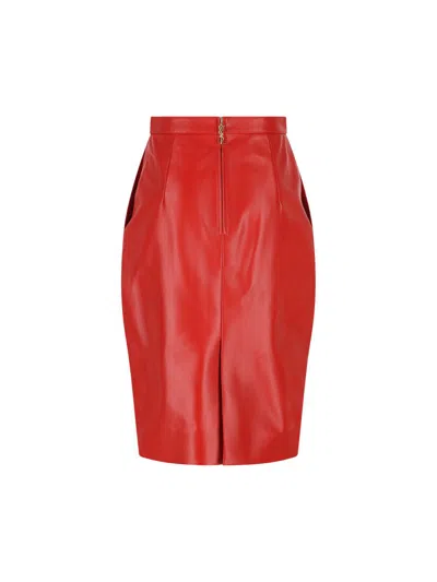 Saint Laurent Zip Skirt In Multi