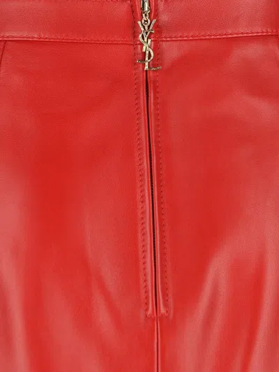 Saint Laurent Zip Skirt In Multi