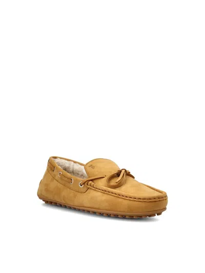 Tod's City Gommino Nubuck Loafers In Brown