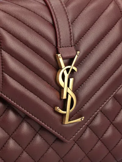 Saint Laurent Envelope Medium Shoulder Bag In Red