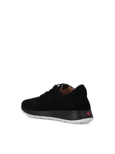 Tod's Red Dot Sneakers In Pashmy Suede Shoes In Black