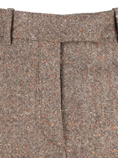 Valentino Straight-leg Tailored Pants In Brown