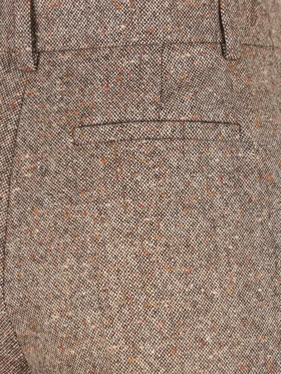 Valentino Straight-leg Tailored Pants In Brown