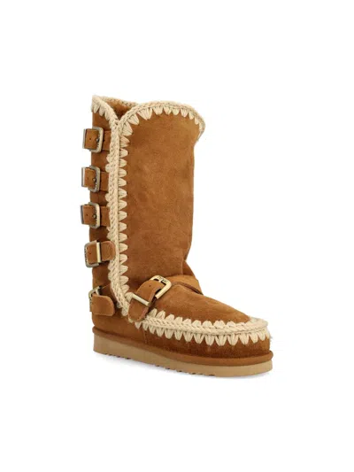 Mou Eskimo 40 Low Heels Boots In Brown