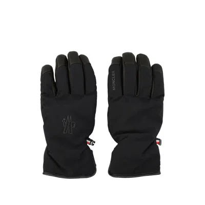 Moncler Grenoble Padded Soft Shell Gloves In Brown