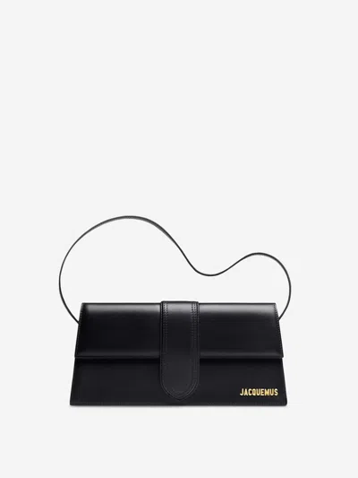 Jacquemus Le Bambino Long In Smooth Leather Bags In Black