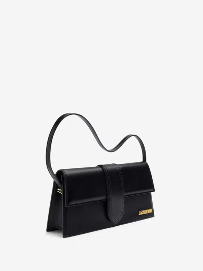 Jacquemus Le Bambino Long In Smooth Leather Bags In Black