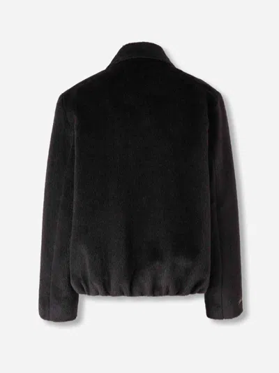 Peserico Button Jacket In Brown