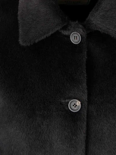 Peserico Button Jacket In Brown