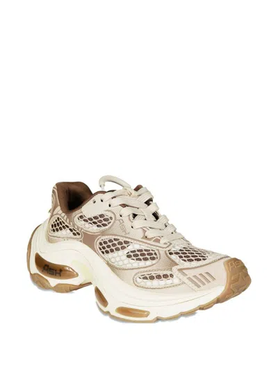 Ash Suede Platform Sneakers In White