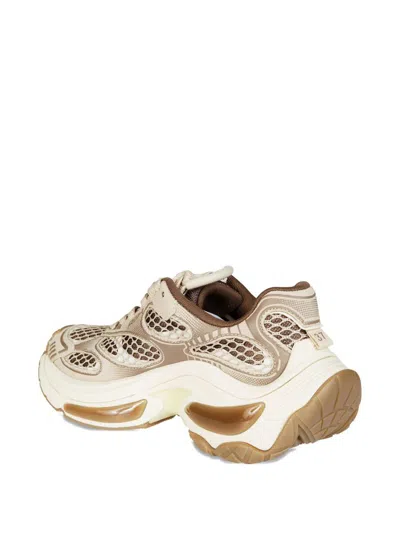 Ash Suede Platform Sneakers In White