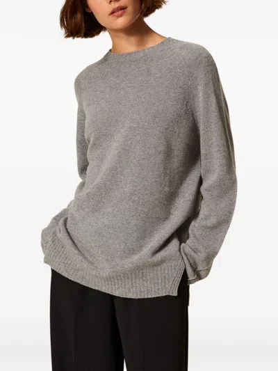 Twinset Lurex-detail Jumper In Gray