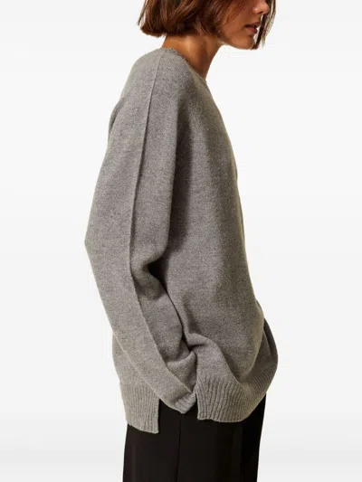Twinset Lurex-detail Jumper In Gray
