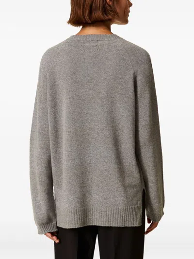Twinset Lurex-detail Jumper In Gray