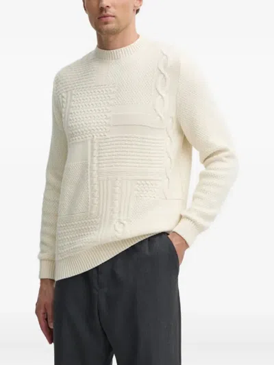 Barbour Casey Cable-knit Sweater In White