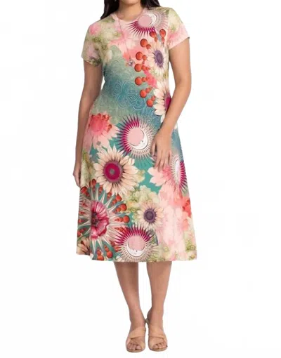 Johnny Was Janie Favorite Cap Sleeve Dress In Emily In Animal Print