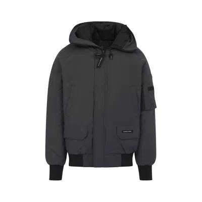 Canada Goose Granite Grey Chilliwack Bomber Jacket With Attached Hood In Gray