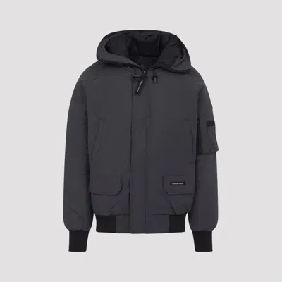 Canada Goose Granite Grey Chilliwack Bomber Jacket With Attached Hood In Gray