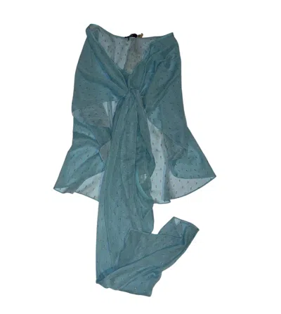 My Beachy Side Women's Nightingale Twist Skirt In Metallic Blue In Blue