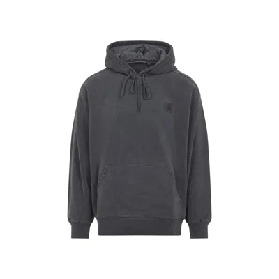 Carhartt Hooded Cotton Vista Sweater With Tonal Details And Logo Patch In Gray