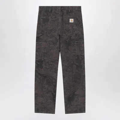 Carhartt Wip Camo Combi Green/graphite Double Knee Trousers In Gray