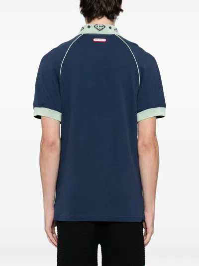 Casablanca Polo With Logo In Blue