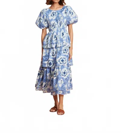 Ro's Garden Chicago Maxi Dress In Blue Vittoria In Multi