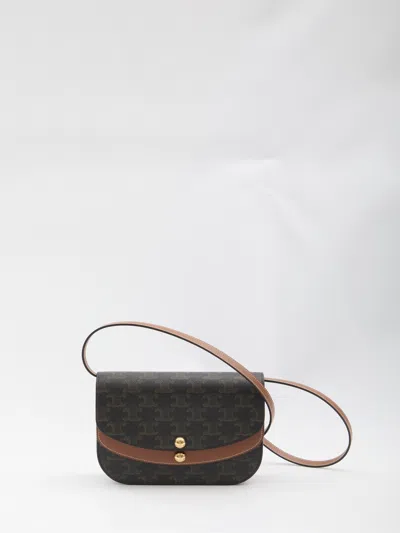 Celine Women Wallet On Chain Crossbody Bag In Black
