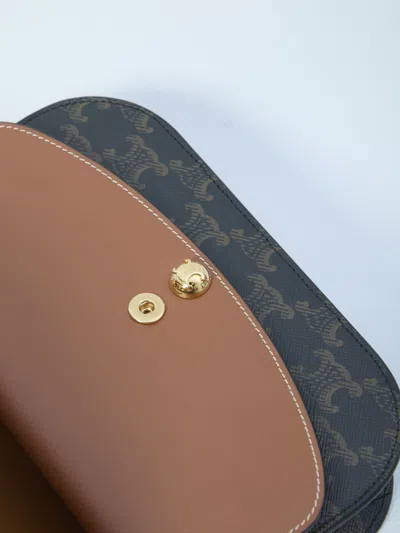 Celine Women Wallet On Chain Crossbody Bag In Black
