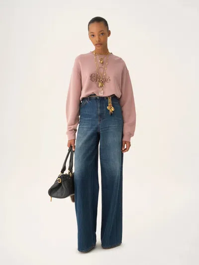 Chloé Oversized Logo Sweater In Multi