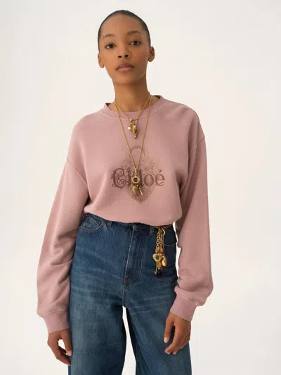 Chloé Oversized Logo Sweater In Multi