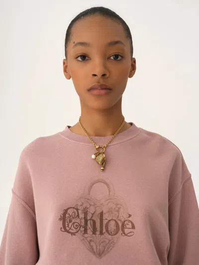Chloé Oversized Logo Sweater In Multi