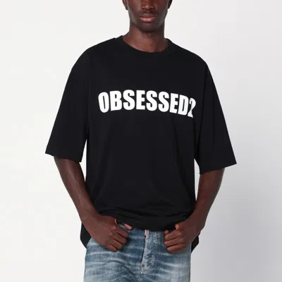 Dsquared2 Black Cotton Tshirt In Black
