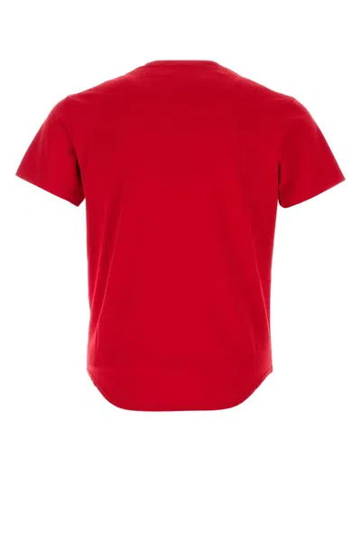 Dsquared2 D2 X Magliano Red Crewneck T-shirt With Maxi Print On The Front In Cotton Man In Red