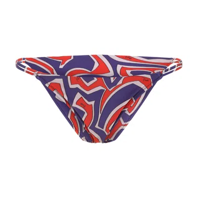 Pucci Stylish Low-rise Bikini Bottom With Bold Print In Multi