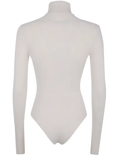 Entire Studios Turtleneck Long-sleeve Bodysuit In White
