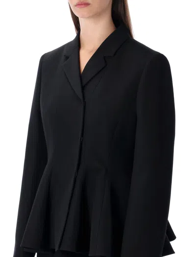 Fendi Fitted Peplum Jacket Tailored Design In Black