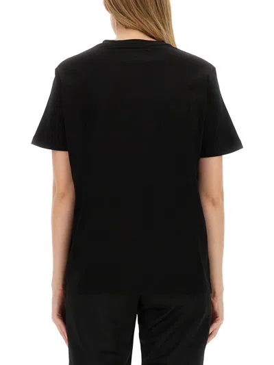 Golden Goose Black Logo-embroidered Short-sleeved T-shirt In Black