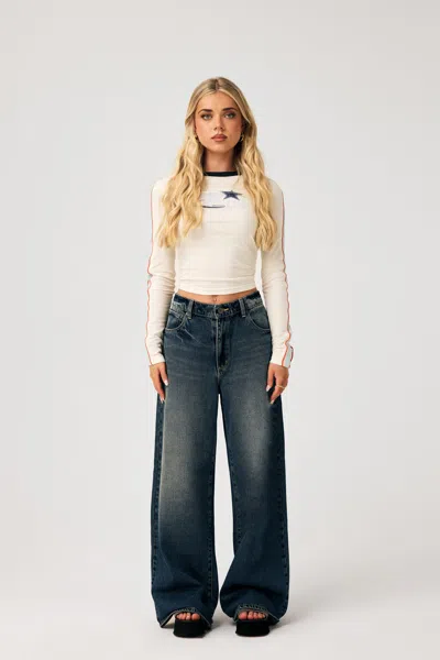 Abrand 95 Mid Super Baggy Petite Miley In Blue