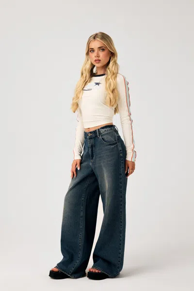 Abrand 95 Mid Super Baggy Petite Miley In Blue