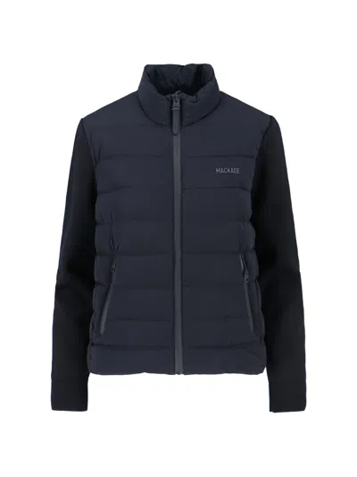 Mackage Oceane-city Light Down Mixed-media Puffer Jacket In Black