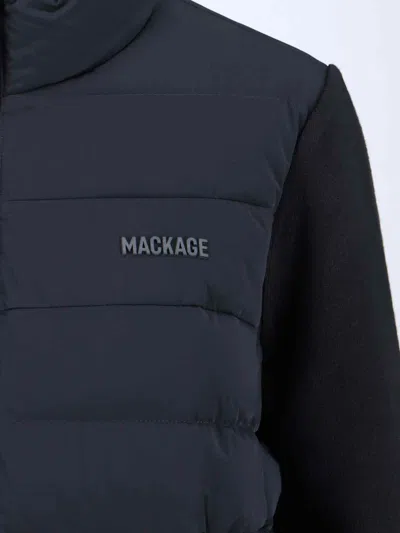 Mackage Oceane-city Light Down Mixed-media Puffer Jacket In Black