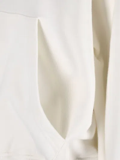 Palm Angels Oversized Hoodie With Drawstring Hood And Logo Accents In White