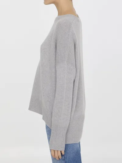 Lisa Yang Cashmere Sony Pullover Sweater In Gray