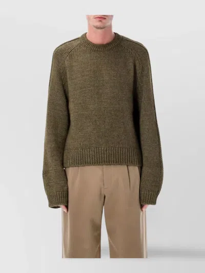 Our Legacy True Roundneck Wool And Silk Sweater In Brown